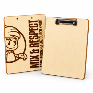 Klemmbrett aus Holz – DIN A4 | Personalisiert mit Wunschmotiv