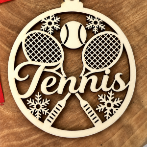 Holzanhänger – Tennis